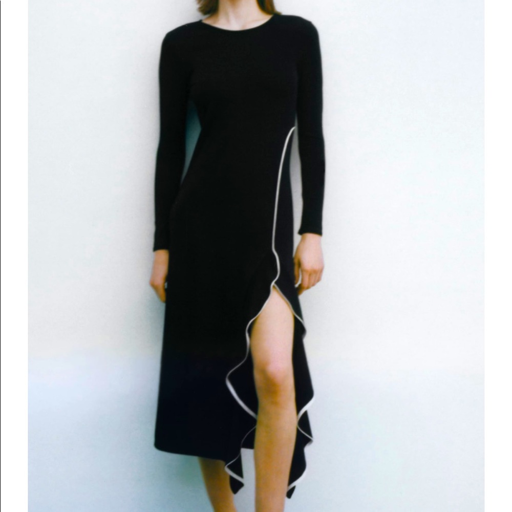 Zara Raffuled midi dress